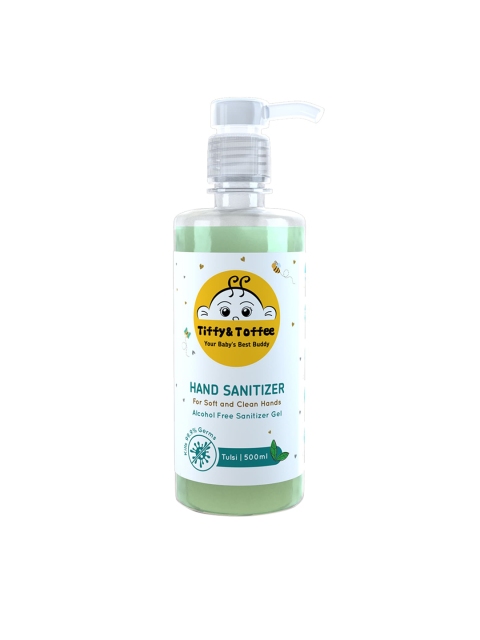 

Tiffy & Toffee Alcohol Free Gel-Based Hand Sanitizer Pump Dispenser - Tulsi 500 ml, Green