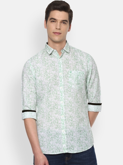 

Van Heusen Sport Men Green Slim Fit Floral Printed Casual Shirt