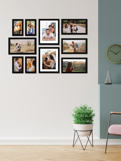 

RANDOM Set Of 10 Black Individual Photo Frames