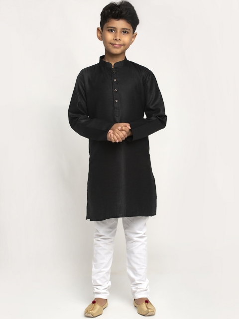 

KRAFT INDIA Boys Black Kurta with Pyjamas