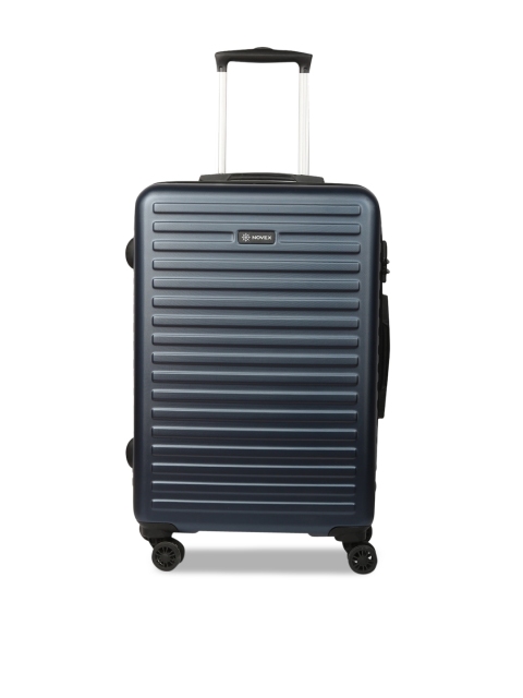 

NOVEX Unisex Blue Textured Medium Hard-Sided Trolley Suitcases