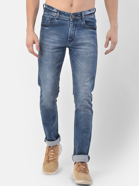 

COBB Men Blue Slim Fit Mid Rise Heavy Fade Jeans