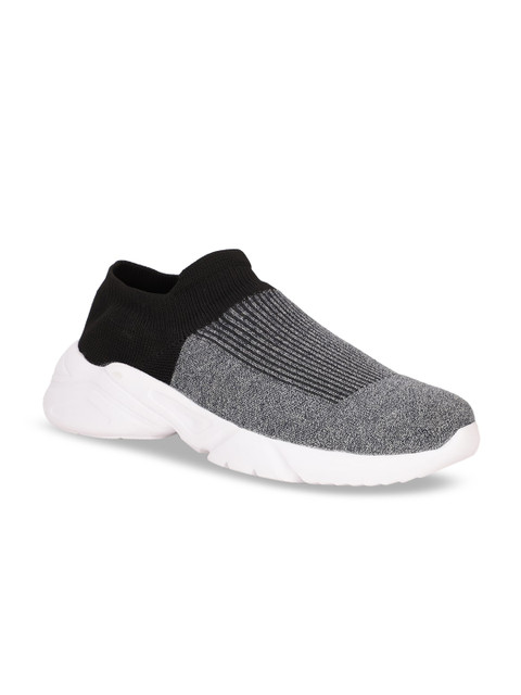 

Bruno Manetti Men Grey Colourblocked Slip-On Sneakers
