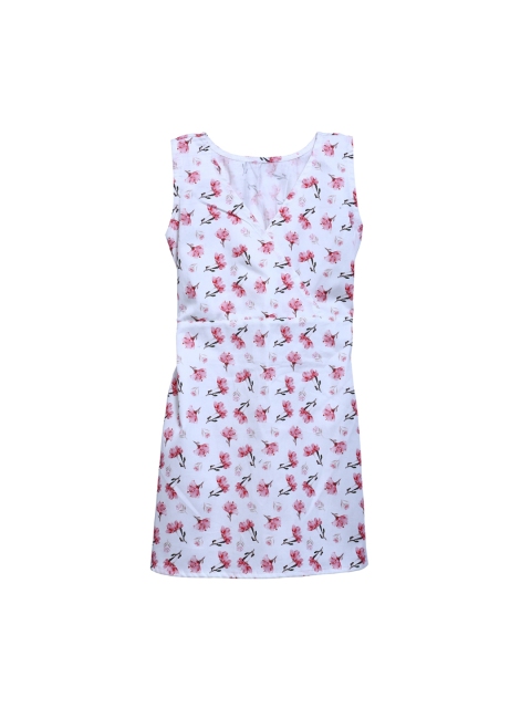 

Mish Organic Girls White Floral A-Line Dress