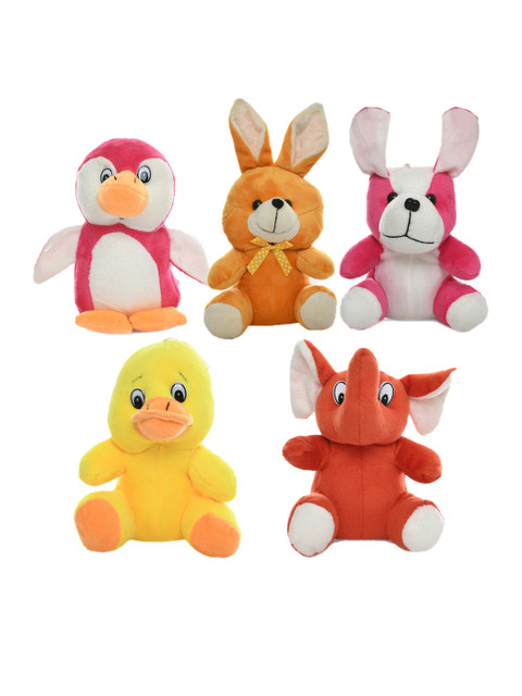 

DukieKooky Kids Set Of 5 Animals Soft Toys, Pink