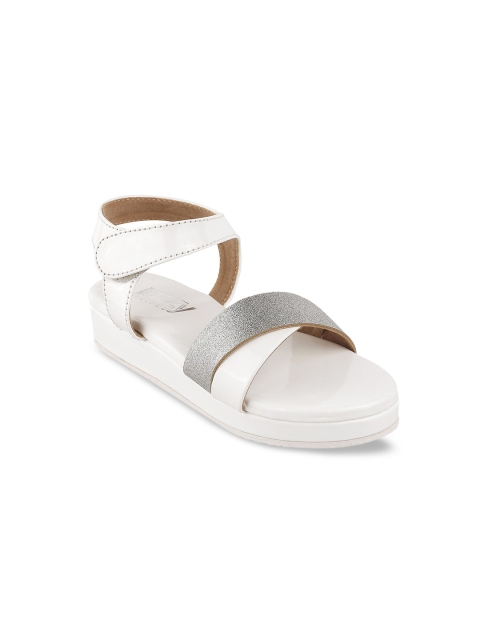 

Jazzy Juniors Girls White Open Toe Flats