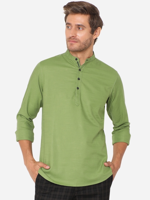 

JADE BLUE Men Green Slim Fit Casual Shirt