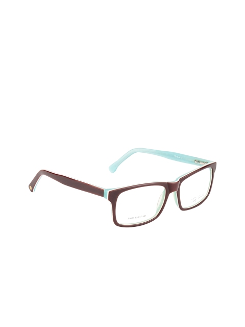 

Ted Smith Unisex Maroon & Turquoise Blue Full Rim Wayfarer Frames