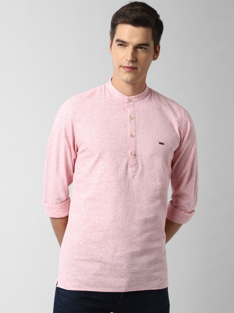 

Peter England Casuals Men Pink Slim Fit Pure Cotton Casual Shirt