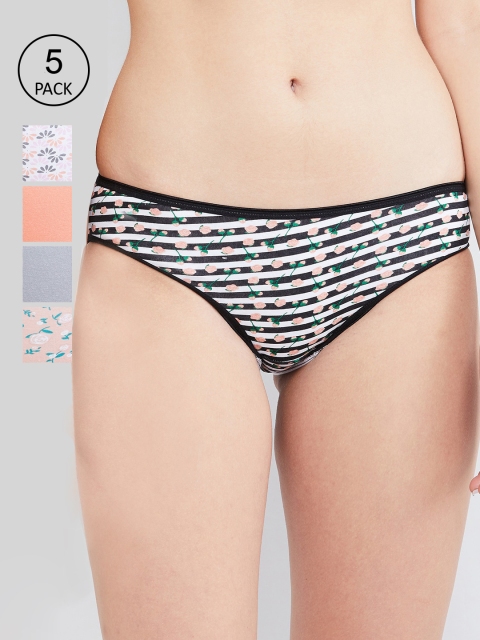 max Women Pack Of 5 Assorted Pure Cotton Bikini Briefs SP205PKLH03
