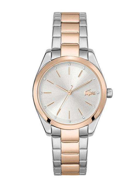 

Lacoste Women Silver-Toned Brass Dial & Multicoloured Stainless Steel Bracelet Style Straps Analogue Watch