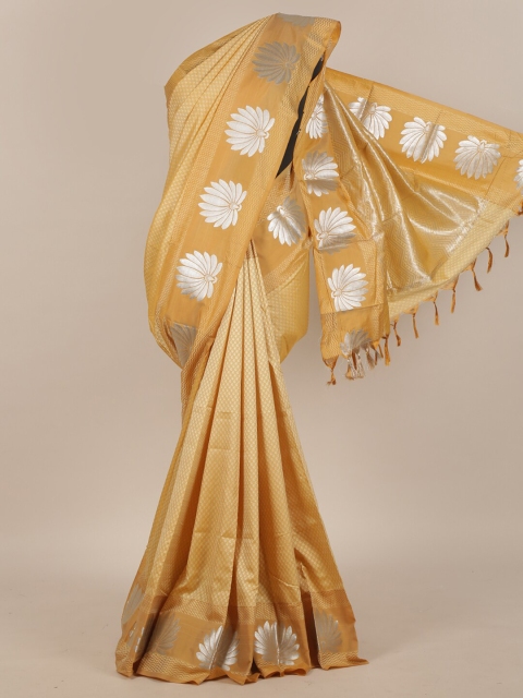 

Pothys Beige & Silver Ethnic Motifs Art Silk Saree