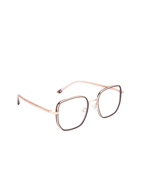 

Ted Smith Unisex Brown & Rose Gold Full Rim Square Frames