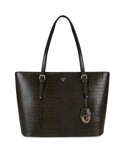 

Da Milano Women Green Animal Textured Leather Structured Shoulder Bag