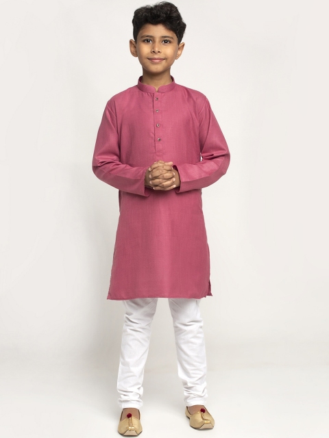 

KRAFT INDIA Boys Pink Kurta with Pyjamas