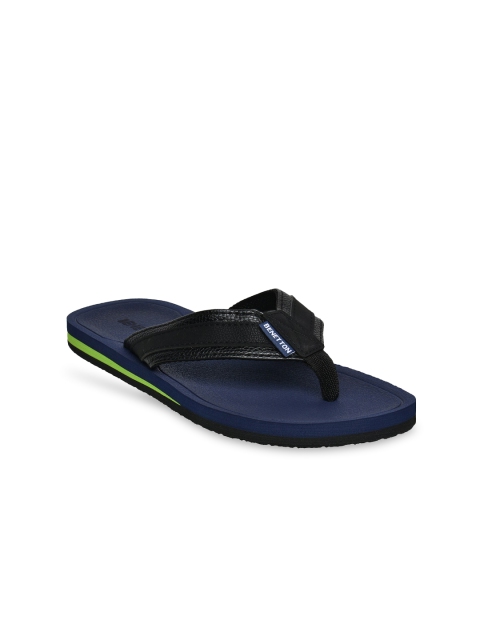 

United Colors of Benetton Men Black & Navy Blue Thong Flip-Flops