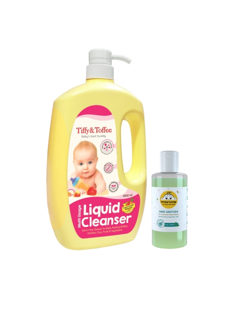 

Tiffy & Toffee White Set of 2 Baby Liquid Cleanser & Non-Alcoholic Hand Sanitizer