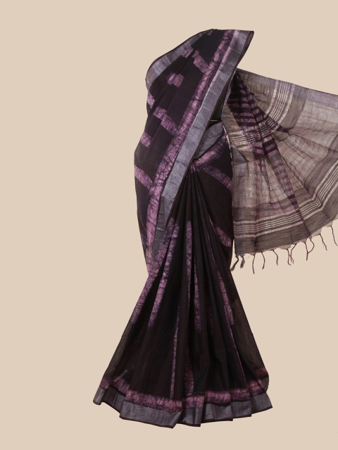 

Pothys Violet Batik Jute Cotton Saree