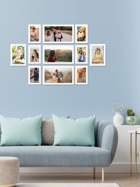 

RANDOM Set Of 11 White Solid Individual Photo Frames