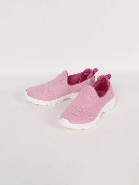 

Fame Forever by Lifestyle Girls Pink Woven Design Slip-On Sneakers