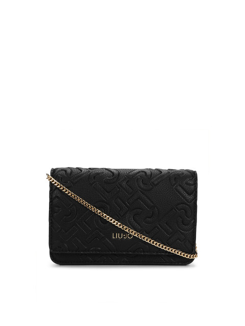 

LIU JO Black Textured Purse Clutch