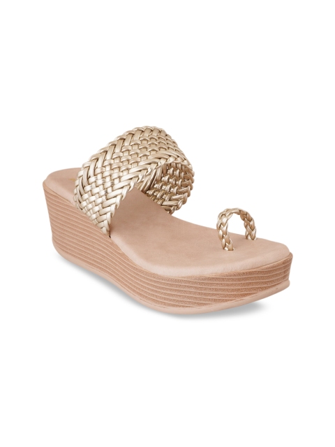 

pelle albero Gold Embellished Wedge Sandals