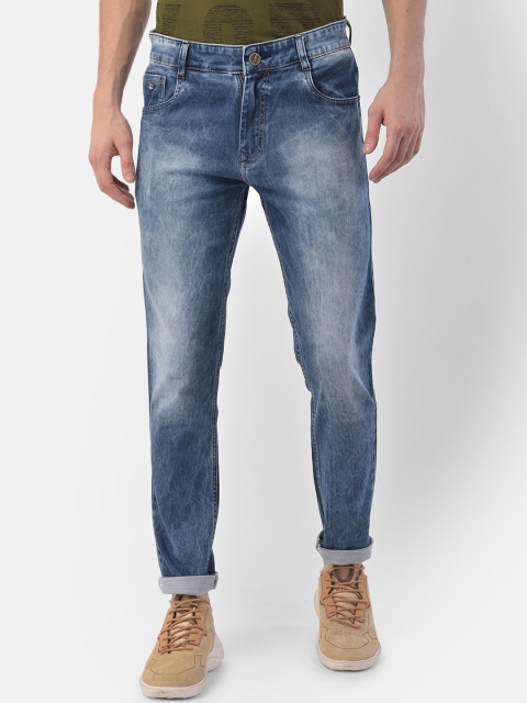 

COBB Men Blue Mid-Rise Clean Look Slim Fit Heavy Fade Jeans