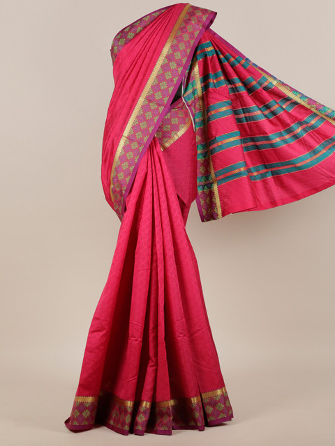

Pothys Magenta & Purple Woven Design Zari Art Silk Saree