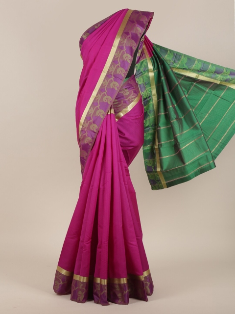 

Pothys Violet & Green Woven Design Art Silk Saree