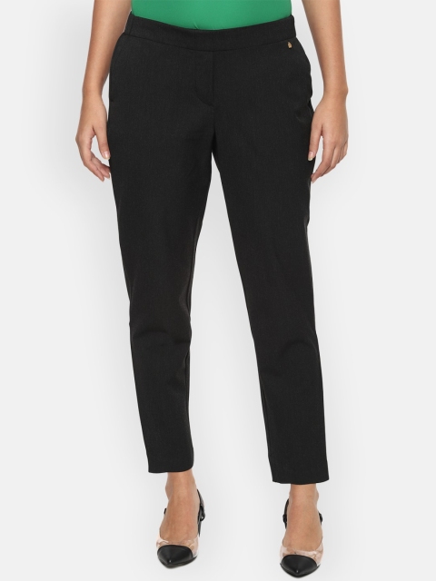

Van Heusen Woman Black Slim Fit Formal Trousers