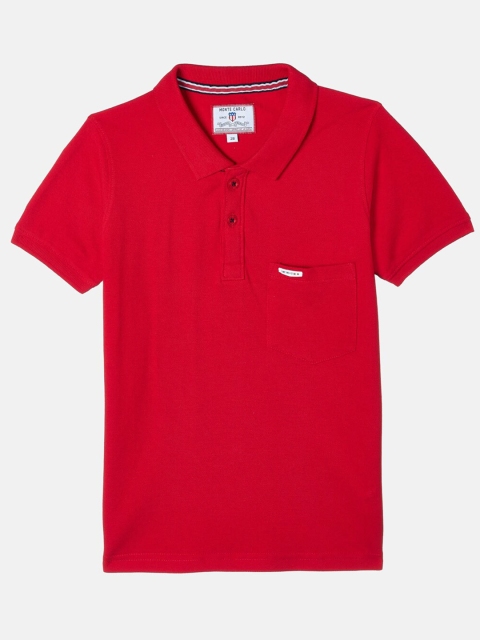 

Monte Carlo Boys Red Polo Collar T-shirt