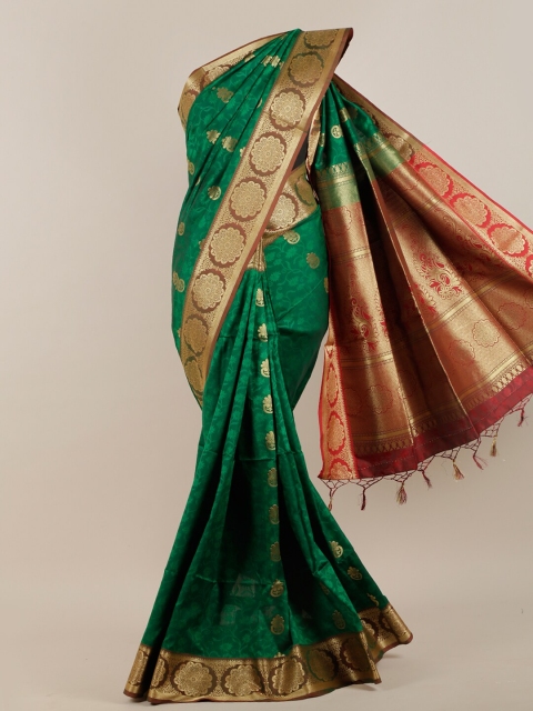 

Pothys Green & Red Woven Design Zari Art Silk Saree