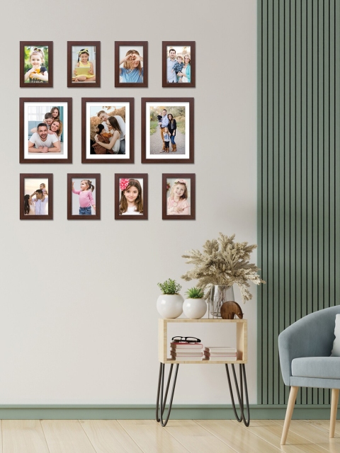 

RANDOM Set Of 11 Burgundy Individual Photo Frames