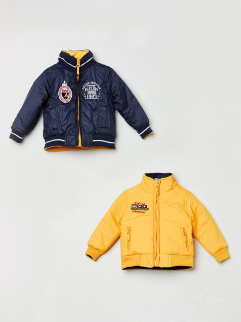 

max Boys Yellow Reversible Lightweight Bomber Jacket