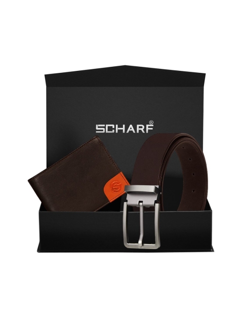 

SCHARF Men Brown & Orange Solid Accessory Gift Set
