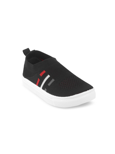

Jazzy Juniors Boys Black Woven Design Slip-On Sneakers