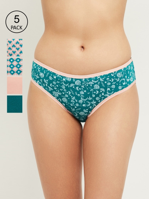

max Women Pack Of 5 Assorted Pure Cotton Bikini Briefs NOOSSP21BK10C
