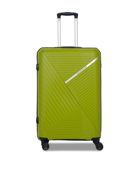 

Teakwood Leathers Unisex Green Textured Trolley Bag