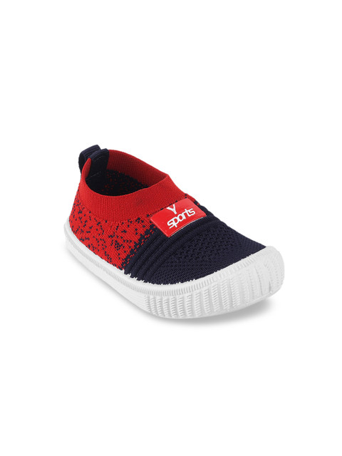 

Jazzy Juniors Boys Red Colourblocked Slip-On Sneakers