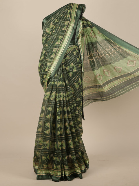 

Pothys Green & Beige Saree