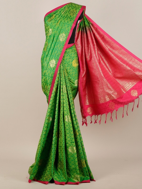 

Pothys Green & Pink Woven Design Zari Art Silk Saree