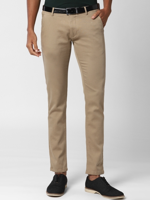 

Peter England Casuals Men Beige Skinny Fit Regular Trousers Regular Trousers