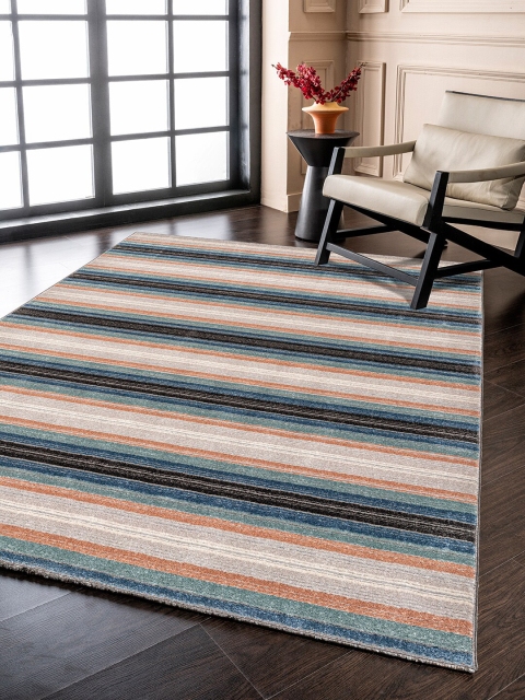 

DDecor Grey & Blue Striped Carpet
