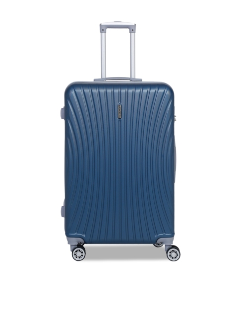 

Teakwood Leathers Blue Textured Hard-Sided Medium Trolley Suitcase