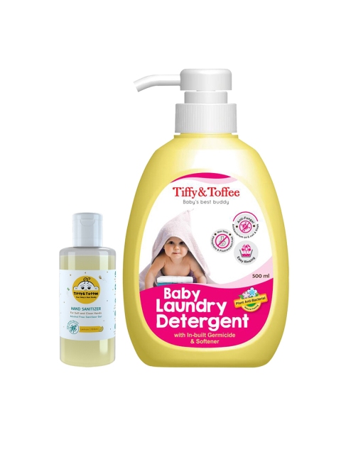 

Tiffy & Toffee Non-Alcoholic Hand Sanitizer - Lemon 100 ml + Baby Laundry Detergent 500 ml, White