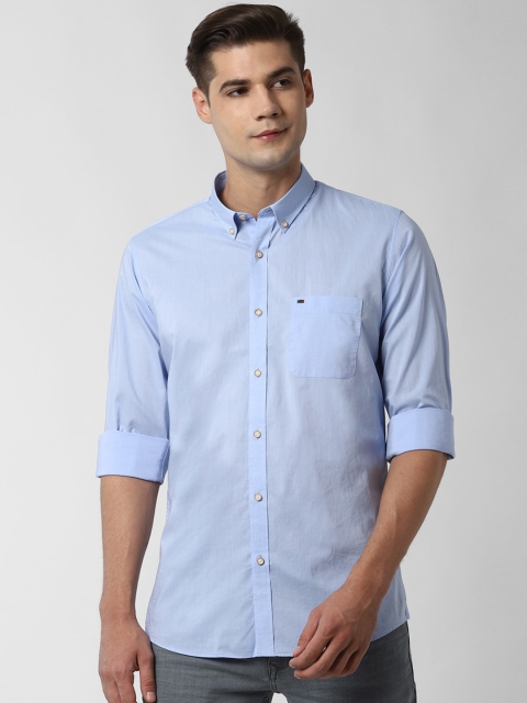 

Peter England Casuals Men Blue Slim Fit Pure Cotton Casual Shirt