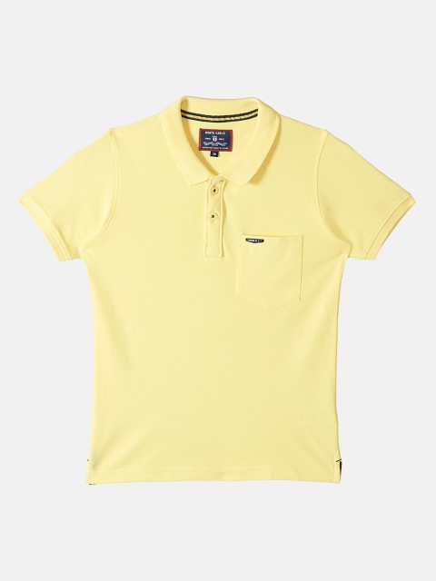 Monte Carlo Boys Yellow Polo Collar T-shirt