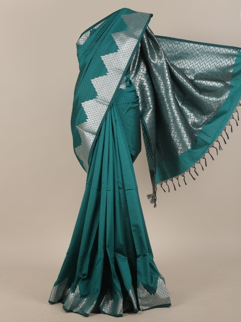 

Pothys Green & Teal Woven Design Art Silk Saree