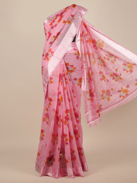 

Pothys Pink Floral Saree