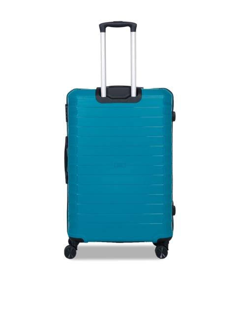 

Teakwood Leathers Blue Textured Hard-Sided Medium Trolley Suitcase